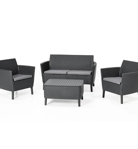 8-tlg. Garten-Sofagarnitur Salemo Graphitgrau 236629