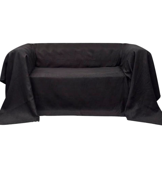Micro-Suede Sofaüberwurf Tagesdecke Anthrazit 140 x 210 cm