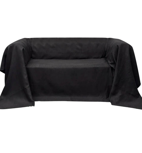 Sofahusse aus Microsuede Anthrazit 210x280 cm