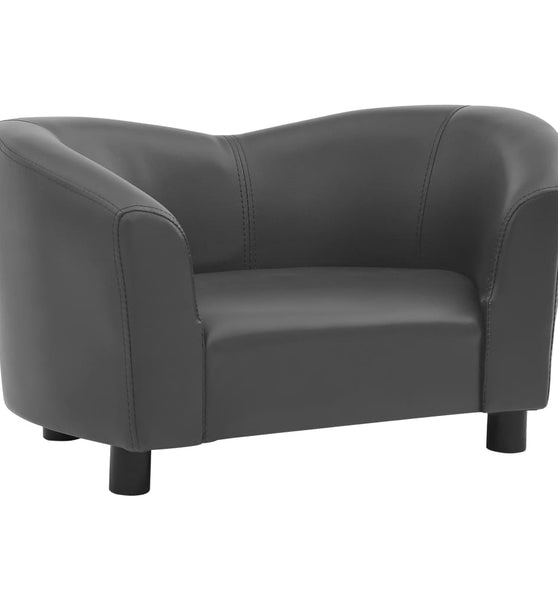 Hundesofa Grau 67x41x39 cm Kunstleder