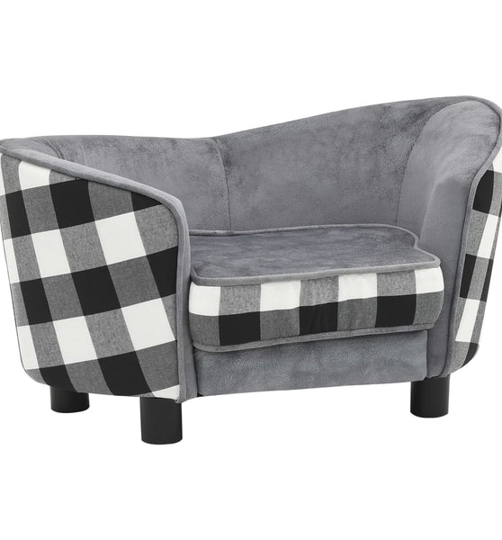 Hundesofa Grau 68x38x38 cm Plüsch