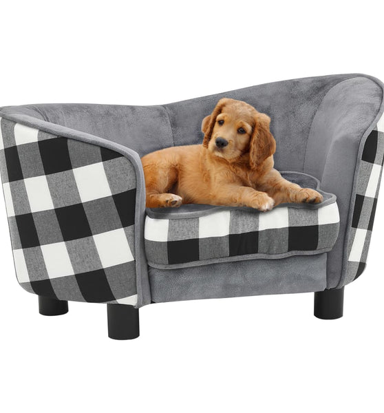 Hundesofa Grau 68x38x38 cm Plüsch