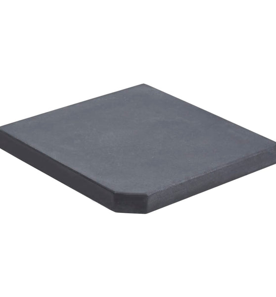 Sonnenschirm-Gewichtsplatte Schwarz Granit Quadratisch 25 kg