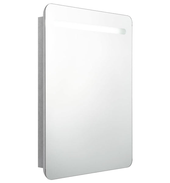 LED-Bad-Spiegelschrank Betongrau 60x11x80 cm