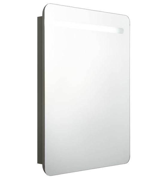 LED-Bad-Spiegelschrank Anthrazit 60x11x80 cm
