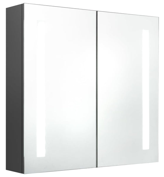 LED-Spiegelschrank fürs Bad Grau 62x14x60 cm