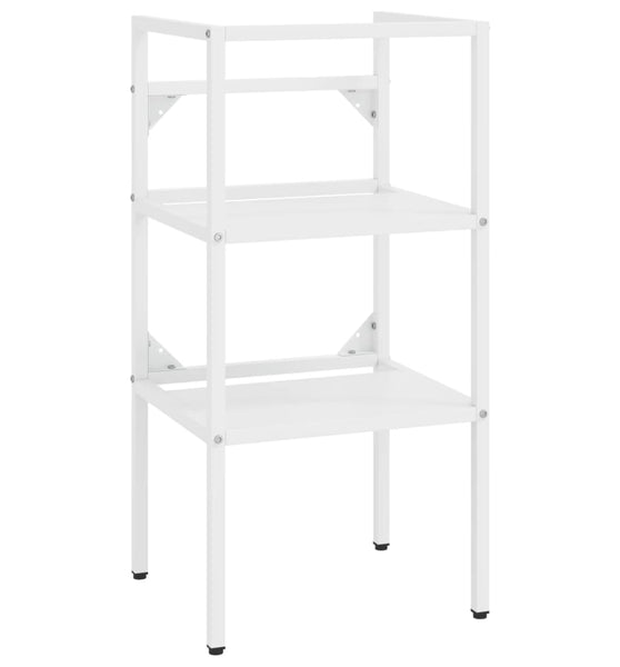 Badezimmer Waschtischgestell Weiß 40x38x83 cm Eisen