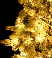 Weihnachtsbaum mit Beleuchtung Schnee und Zapfen 195 cm PVC&PE