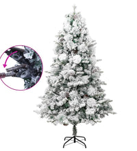 Weihnachtsbaum mit Beleuchtung Schnee und Zapfen 225 cm PVC&PE