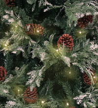 Weihnachtsbaum mit Beleuchtung und Kiefernzapfen 225 cm PVC&PE