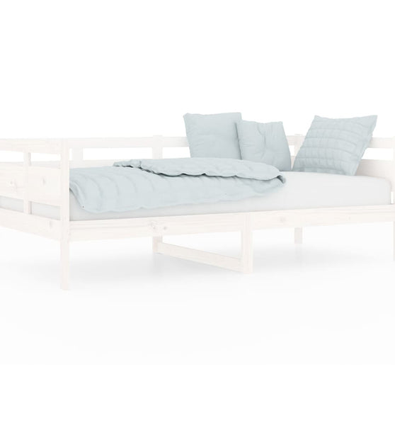 Tagesbett Weiß Massivholz Kiefer 90x190 cm