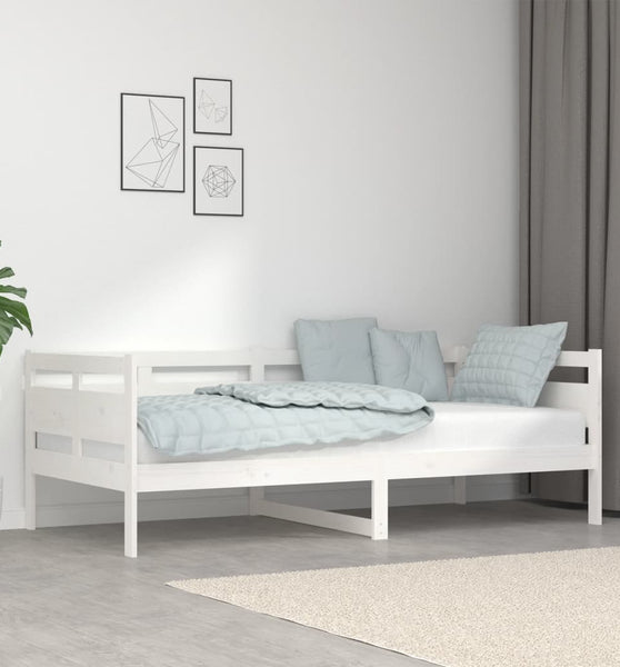 Tagesbett Weiß Massivholz Kiefer 90x190 cm