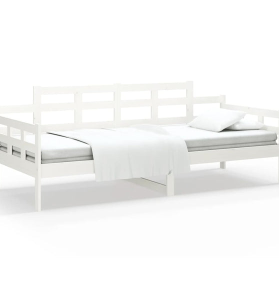 Tagesbett Weiß Massivholz Kiefer 80x200 cm