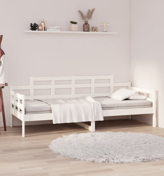 Tagesbett Weiß Massivholz Kiefer 90x190 cm
