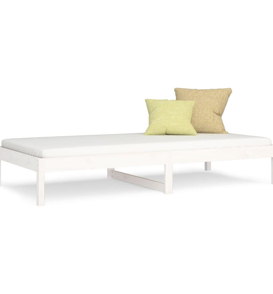 Tagesbett Weiß 90x190 cm Massivholz Kiefer