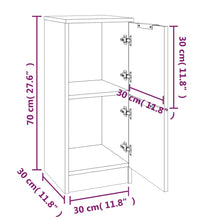 Sideboards 2 Stk. Sonoma-Eiche 30x30x70 cm Holzwerkstoff