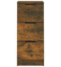 Sideboards 2 Stk. Räuchereiche 30x30x70 cm Holzwerkstoff