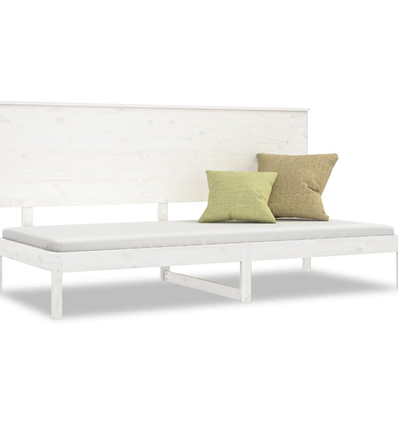 Tagesbett ohne Matratze Weiß 90x200 cm Massivholz Kiefer