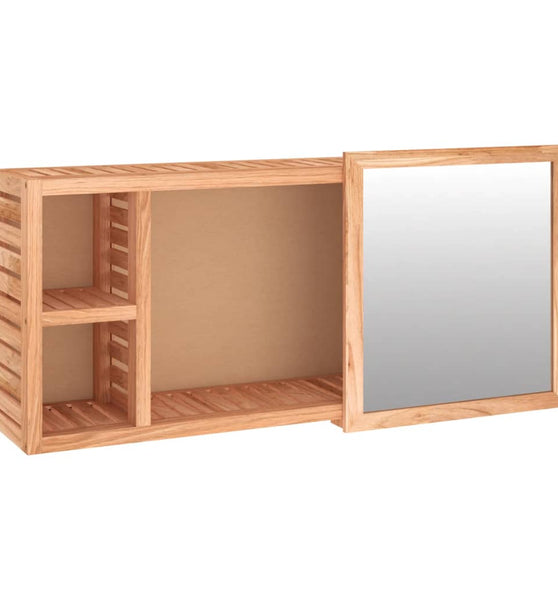 Spiegelschrank 80x17x34 cm Massivholz Nussbaum
