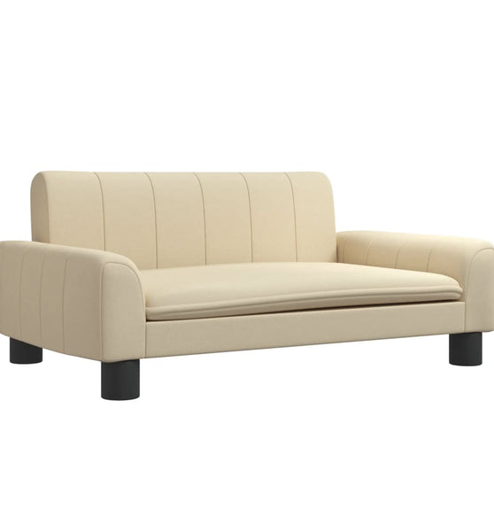 Kindersofa Creme 70x45x30 cm Stoff