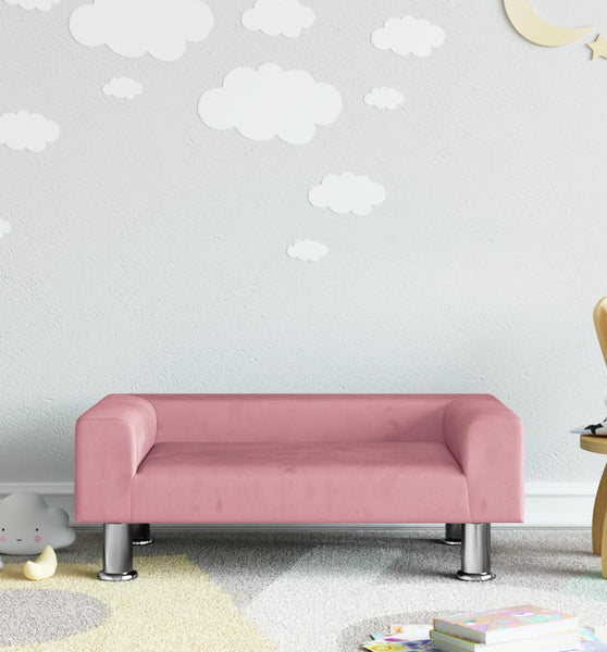 Kindersofa Rosa 70x45x26,5 cm Samt