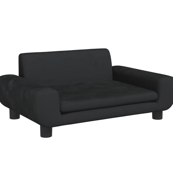 Kindersofa Schwarz 70x45x33 cm Samt