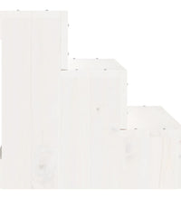 Haustiertreppe Weiß 40x37,5x35 cm Massivholz Kiefer