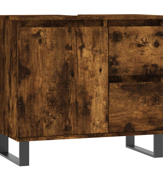 Badschrank Räuchereiche 65x33x60 cm Holzwerkstoff