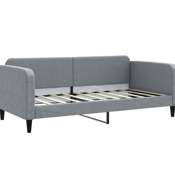 Tagesbett Hellgrau 90x190 cm Stoff