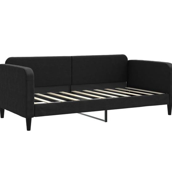 Tagesbett Schwarz 90x190 cm Stoff