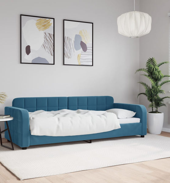 Tagesbett Blau 80x200 cm Samt