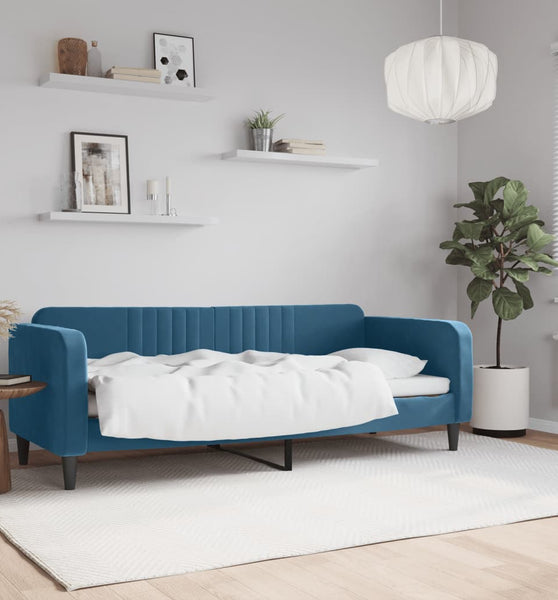 Tagesbett Blau 80x200 cm Samt