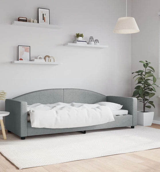 Tagesbett Hellgrau 80x200 cm Stoff
