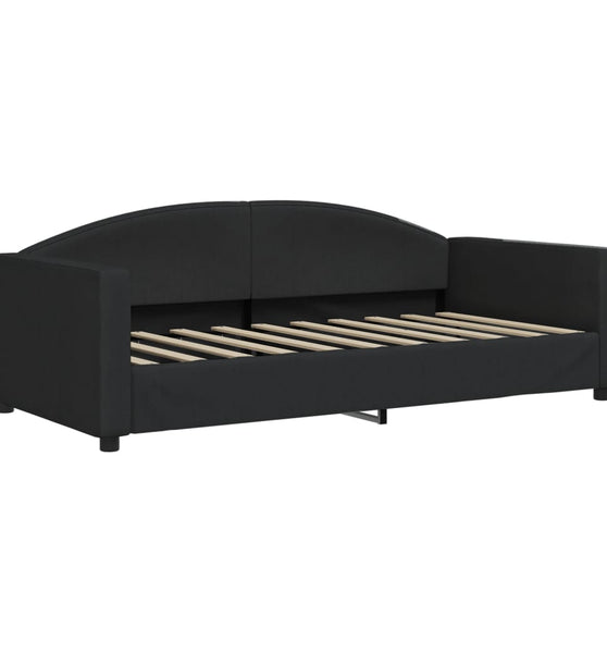 Tagesbett Schwarz 90x190 cm Stoff