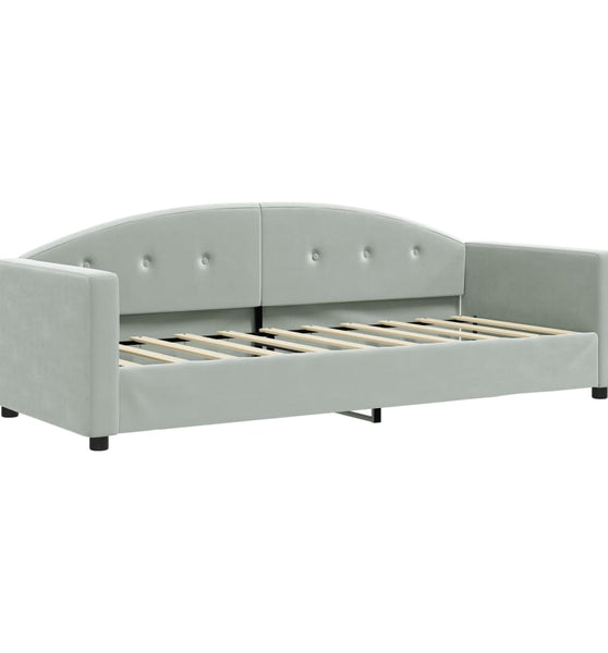 Tagesbett Hellgrau 80x200 cm Samt