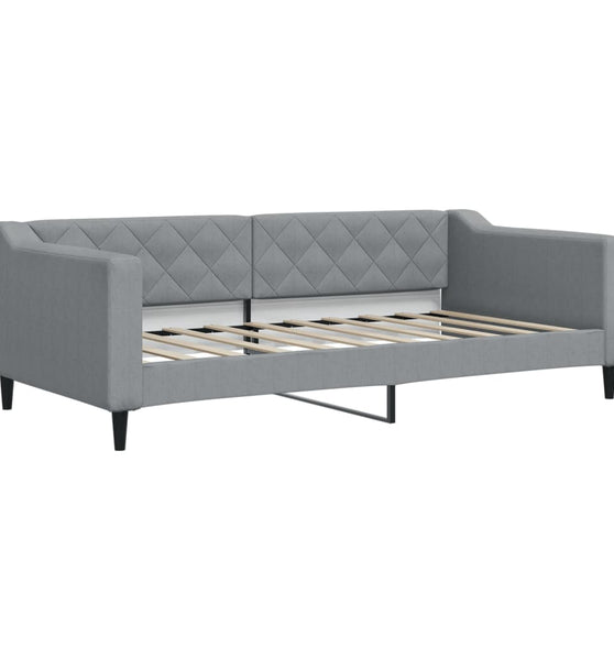 Tagesbett Hellgrau 90x190 cm Stoff