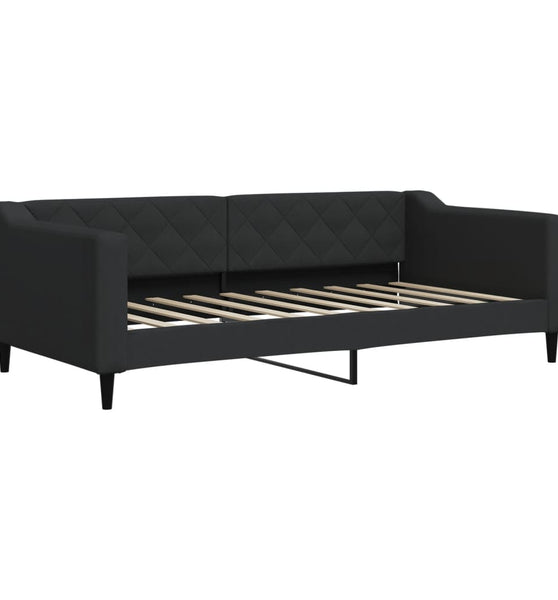 Tagesbett Schwarz 90x190 cm Stoff