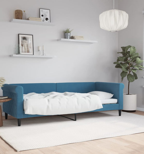 Tagesbett Blau 80x200 cm Samt