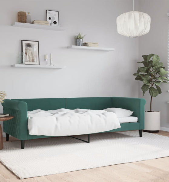 Tagesbett Dunkelgrün 80x200 cm Samt