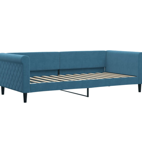 Tagesbett Blau 90x200 cm Samt