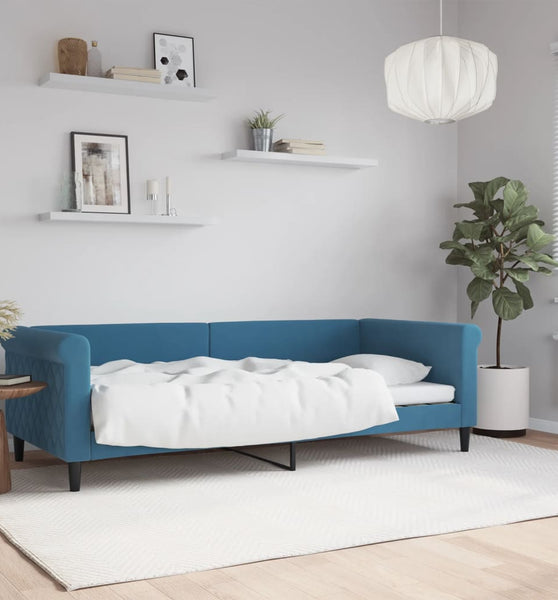 Tagesbett Blau 90x200 cm Samt