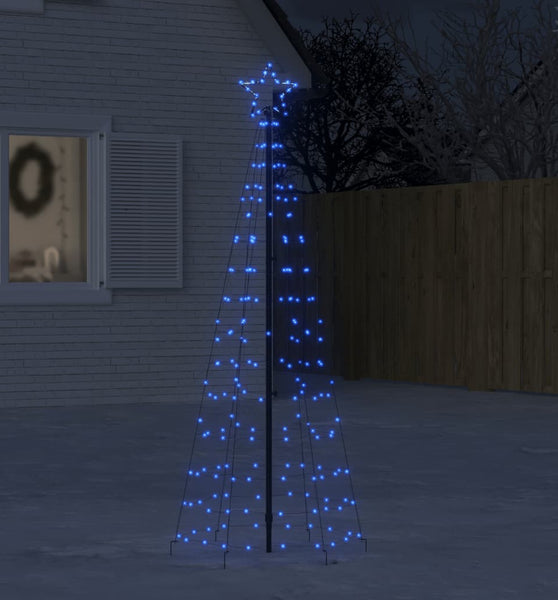 LED-Weihnachtsbaum mit Erdspießen 220 LEDs Blau 180 cm