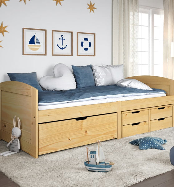 Tagesbett mit 5 Schubladen IRUN 90x200 cm Massivholz Kiefer