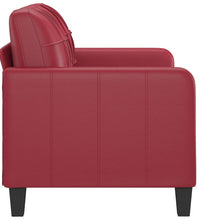 2-Sitzer-Sofa Weinrot 120 cm Kunstleder