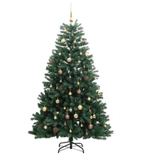 Künstlicher Weihnachtsbaum Klappbar 300 LEDs & Kugeln 210 cm