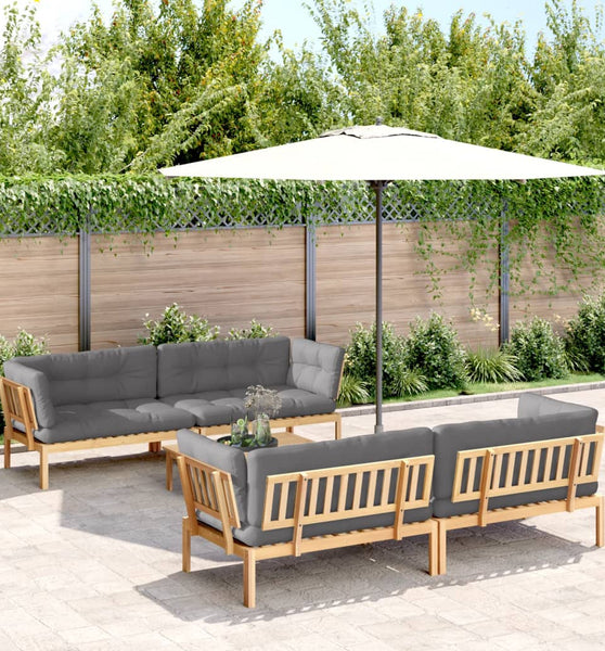 5-tlg. Garten-Sofagarnitur aus Paletten mit Kissen Akazienholz