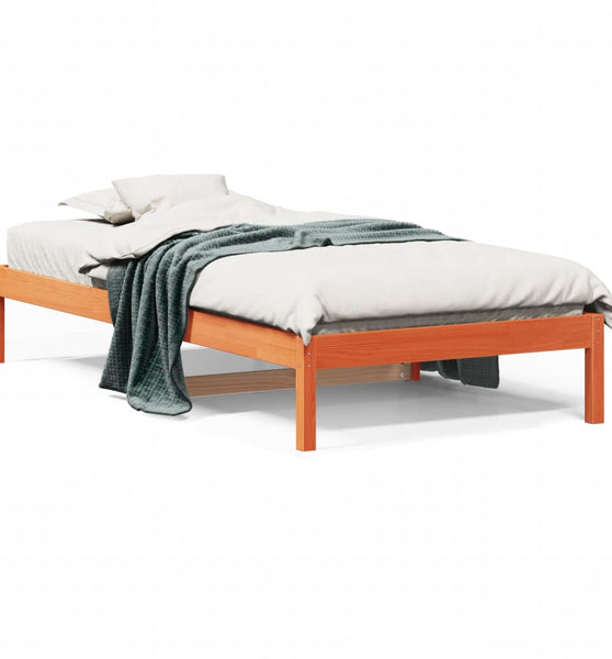 Tagesbett ohne Matratze Wachsbraun 90x200 cm Massivholz Kiefer