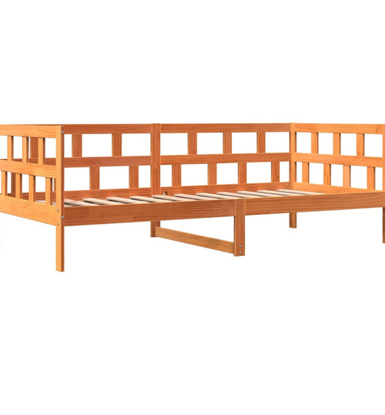 Tagesbett ohne Matratze Wachsbraun 90x200 cm Massivholz Kiefer