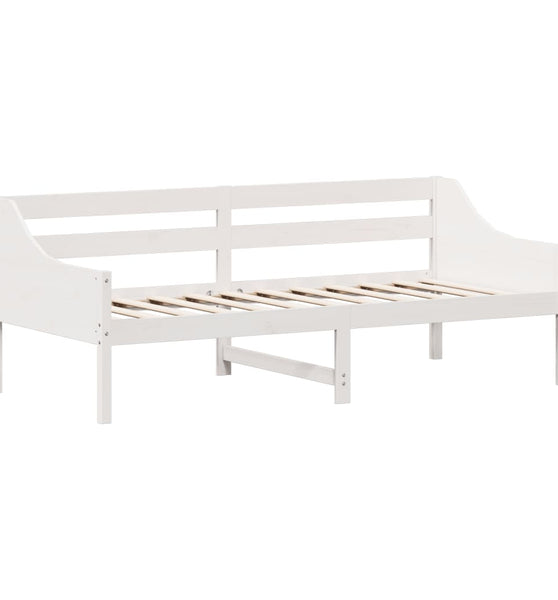 Tagesbett ohne Matratze Weiß 100x200 cm Massivholz Kiefer