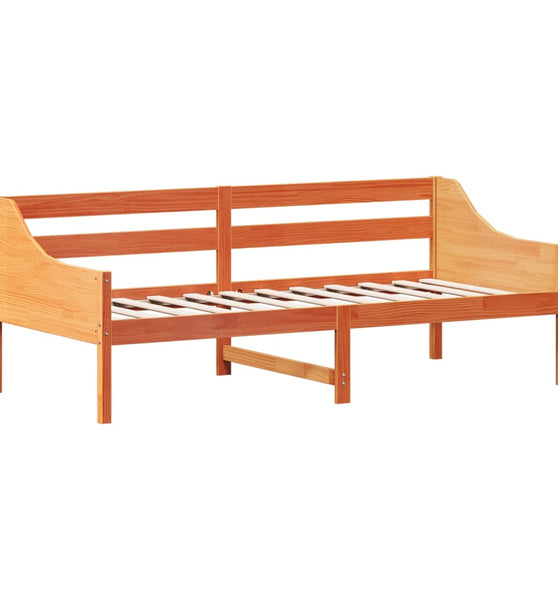 Tagesbett ohne Matratze Wachsbraun 100x200 cm Massivholz Kiefer